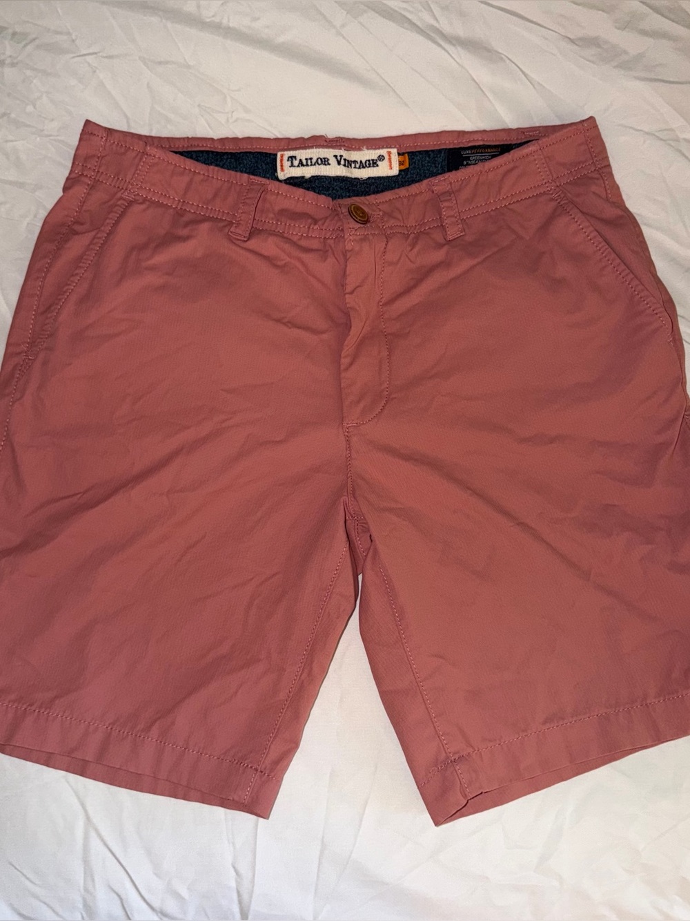 Tailor Vintage Men’s Rose Flat Front Chino Shorts